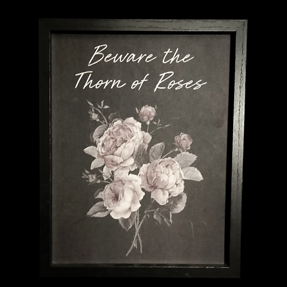 Pretty Rose Poetry Photo With Frame